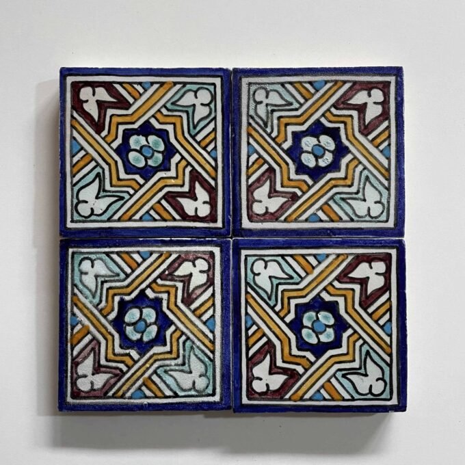 Moroccan Hand Painted  Artisanal tiles Kitchen