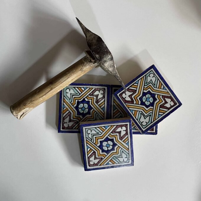 Moroccan Hand Painted  Artisanal tiles Kitchen