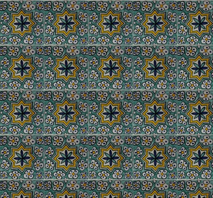TILES 4"×4" Moroccan  - Hand Painted Moroccan Tiles - Kitchen Tiles - Bathroom Tiles - Ceramic Accent Tiles