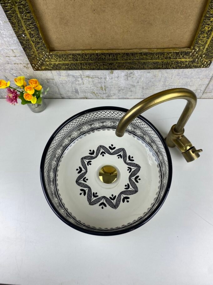 Custom Handcrafted Moroccan Bathroom Basin-Sink
