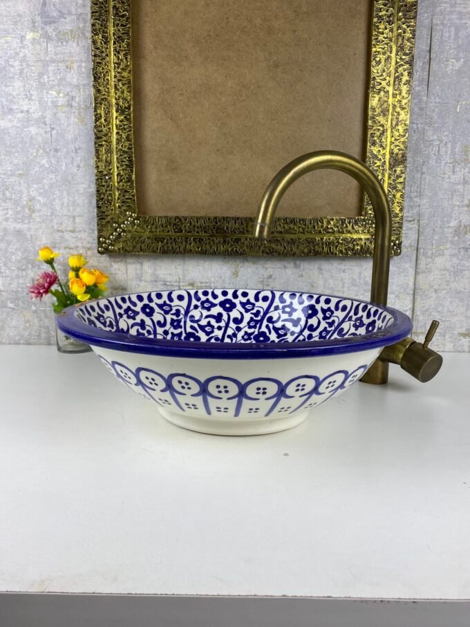 Dark Blue Lovely Moroccan ceramic Sink