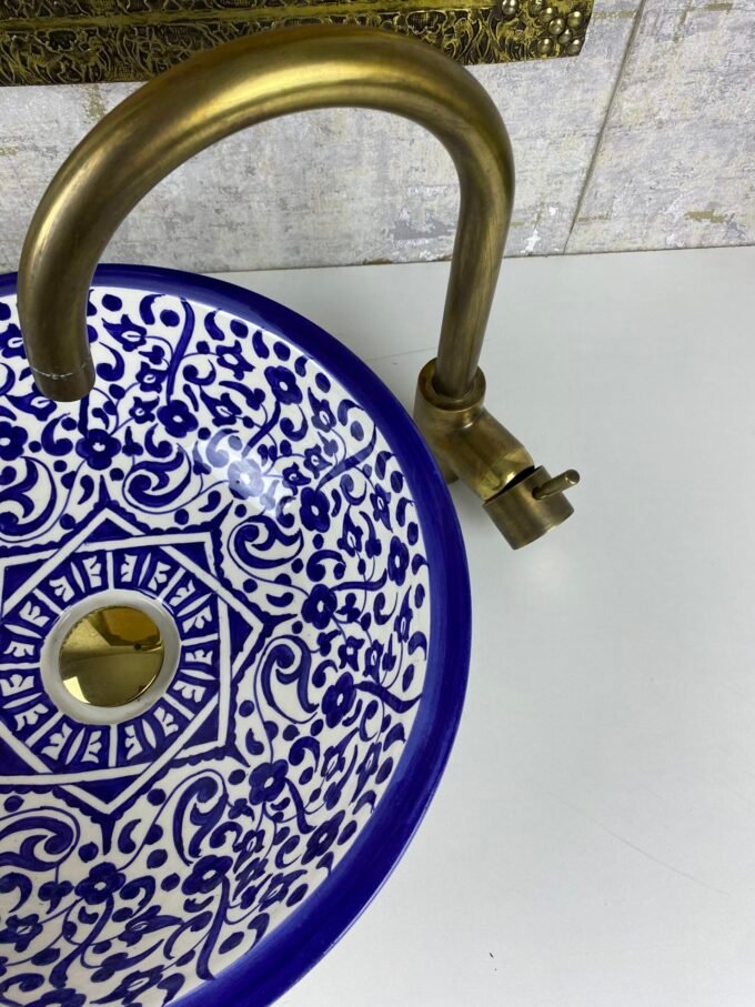 Dark Blue Lovely Moroccan ceramic Sink