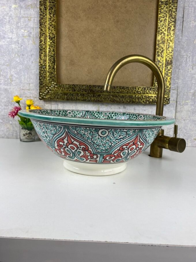 Hand-Painted Lovely Moroccan ceramic Sink