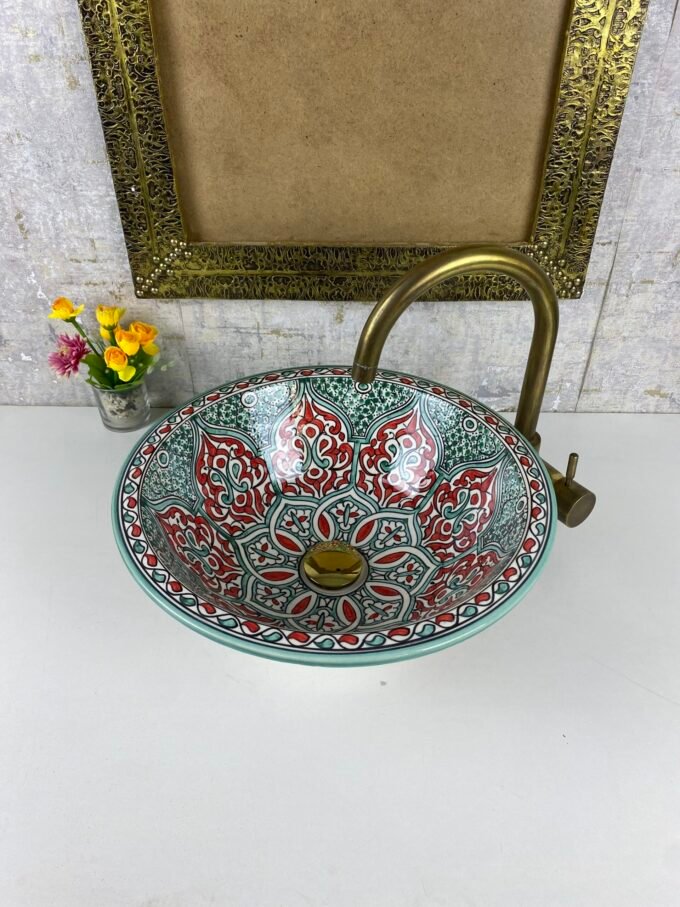 Hand-Painted Lovely Moroccan ceramic Sink