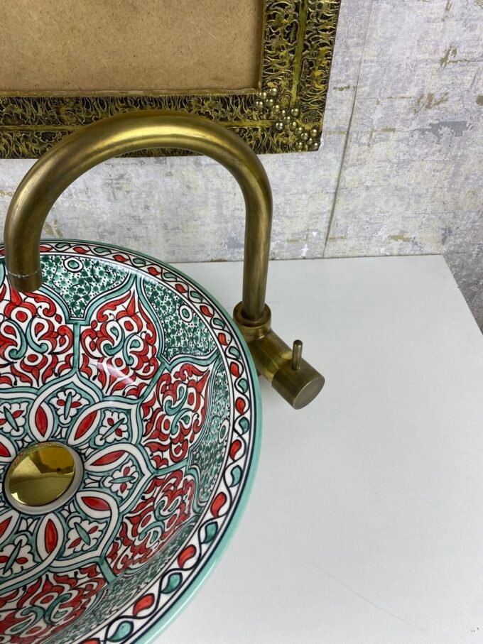 Hand-Painted Lovely Moroccan ceramic Sink