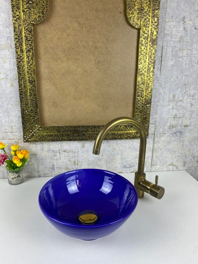 Handcrafted Blue Royal Moroccan ceramic Sink