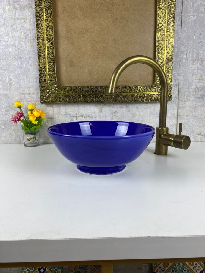 Handcrafted Blue Royal Moroccan ceramic Sink