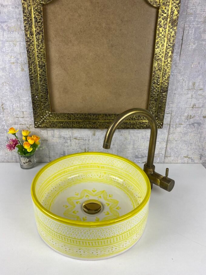 Handmade Ziwani Moroccan Bathroom Sink Lavatory