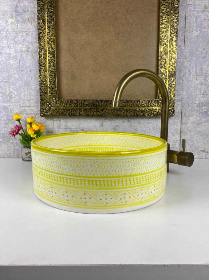 Handmade Ziwani Moroccan Bathroom Sink Lavatory