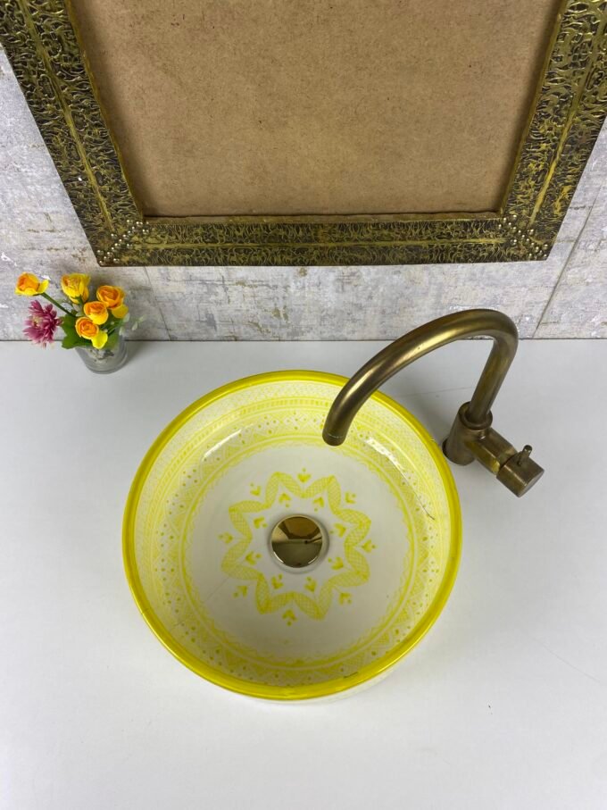 Handmade Ziwani Moroccan Bathroom Sink Lavatory