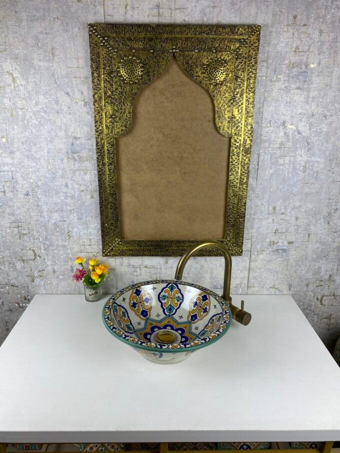 Moorish Handmade Modern Moroccan Ceramic Sink