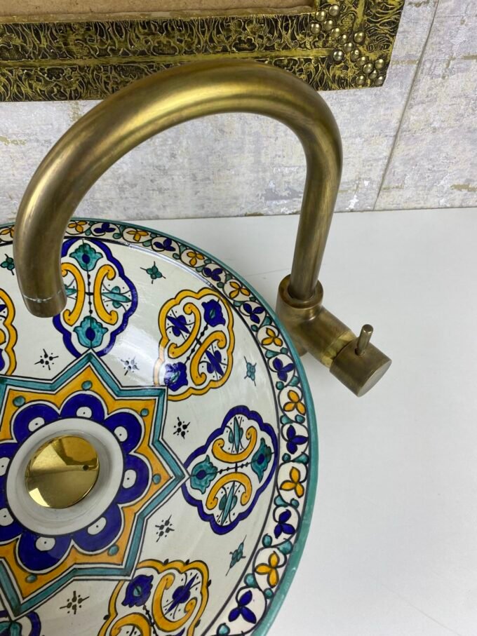 Moorish Handmade Modern Moroccan Ceramic Sink