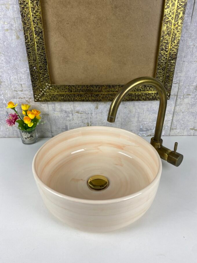 Moroccan Ceramic Hand Painted Washbasin