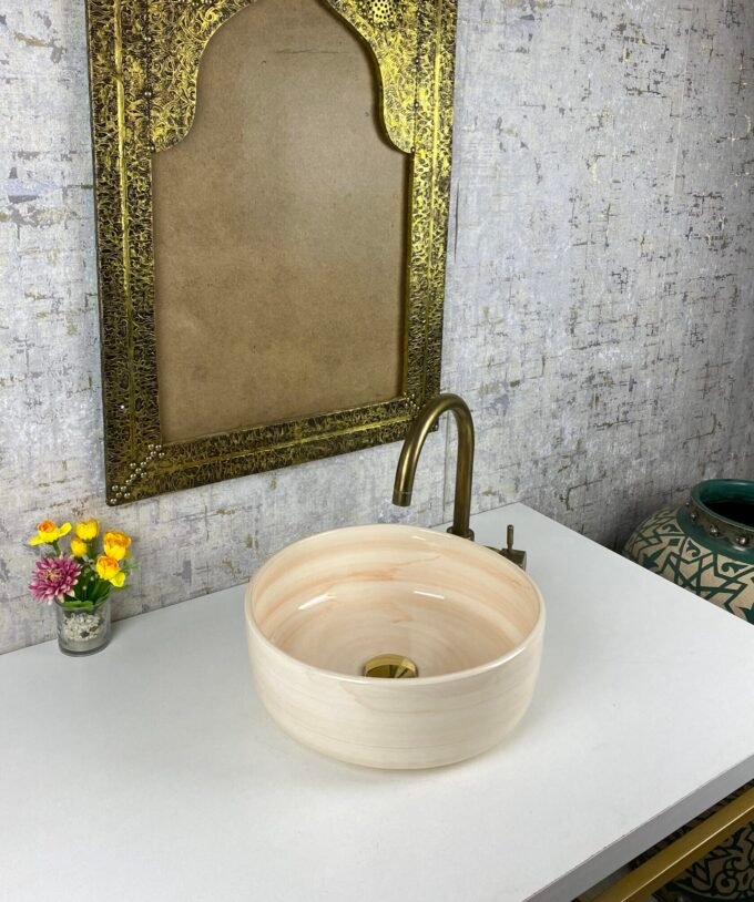Moroccan Ceramic Hand Painted Washbasin