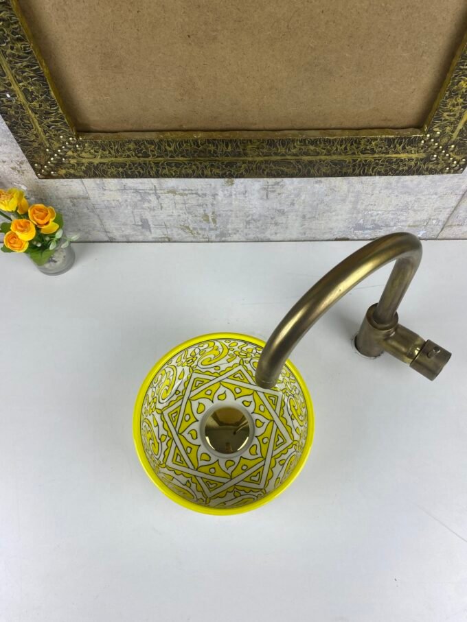 Hand-Painted Ziwani Bathroom  Sink Lavatory