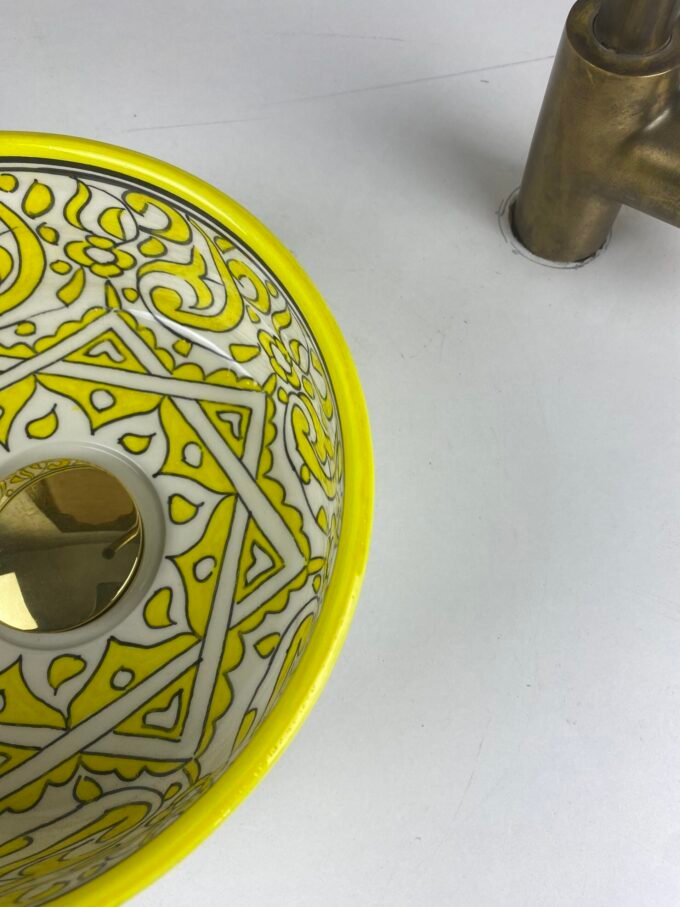 Hand-Painted Ziwani Bathroom  Sink Lavatory