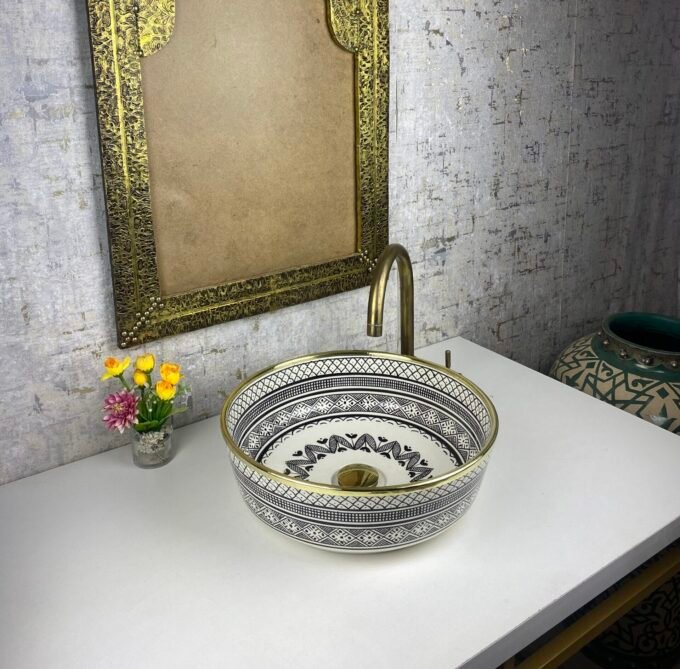 Handcrafted Moroccan Amazigh Sink – Authentic Artisanal Design