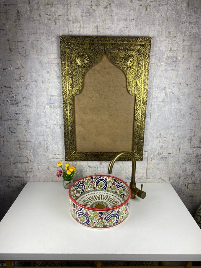 Moorish Vessel Sink Hand-Painted Bathroom Sink
