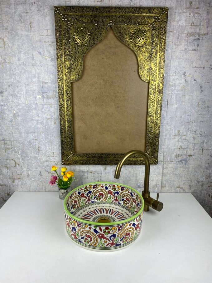 Moorish Mid Century Modern Bowl Sink Lavatory