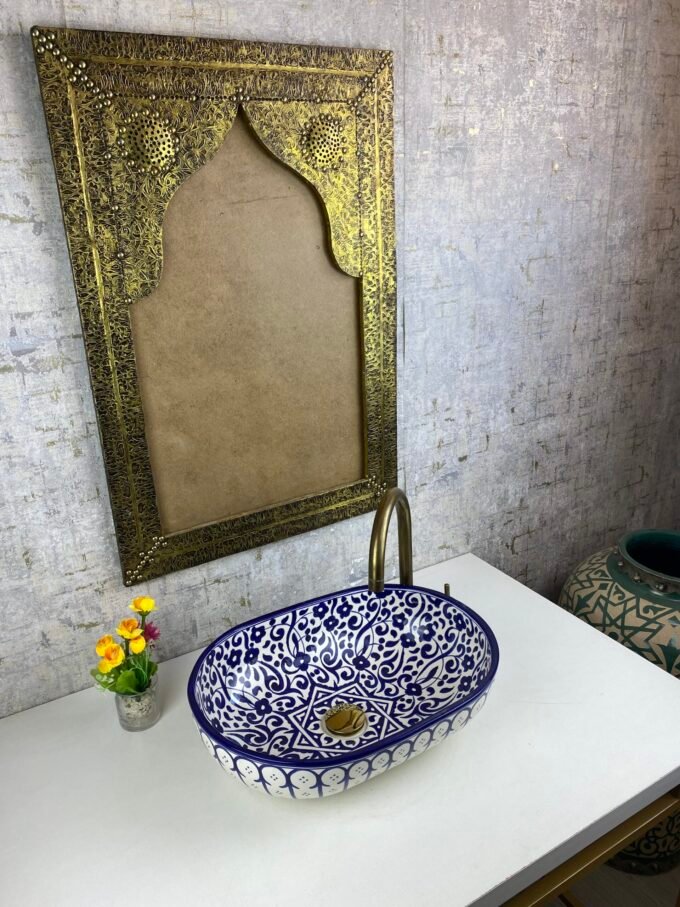 Moroccan Oval Sink – Vibrant Handcrafted Elegance
