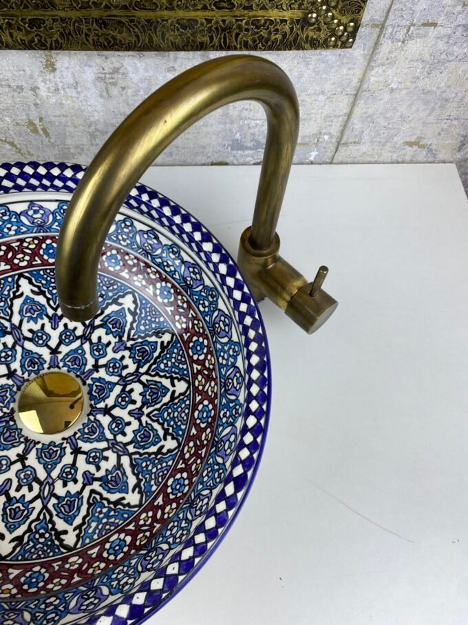 Fantastic Moroccan Handcraft Bathroom Ceramic Sink
