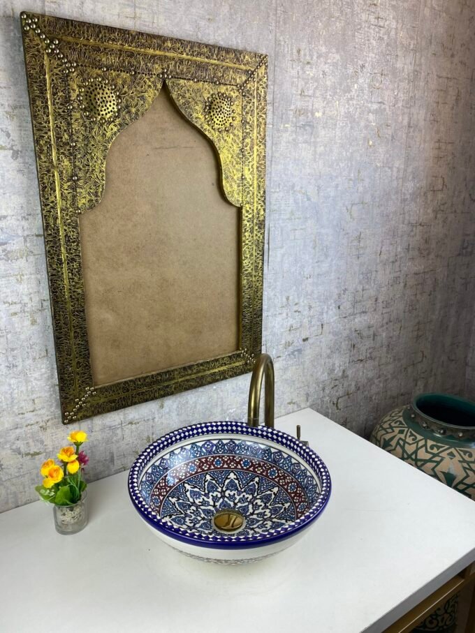 Fantastic Moroccan Handcraft Bathroom Ceramic Sink