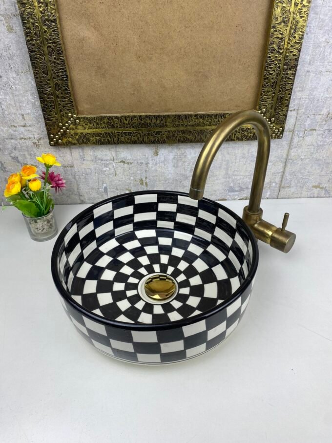 Hand-Painted Bathroom Bowl Sink Lavatory