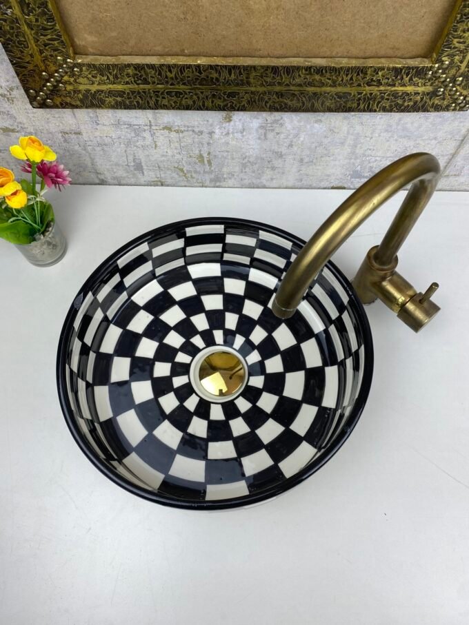 Hand-Painted Bathroom Bowl Sink Lavatory