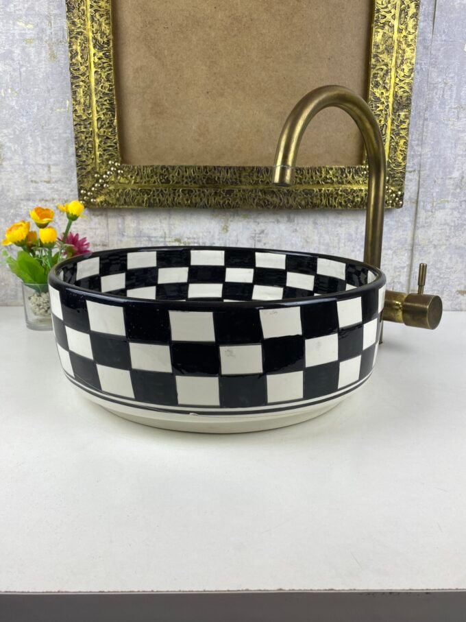 Hand-Painted Bathroom Bowl Sink Lavatory