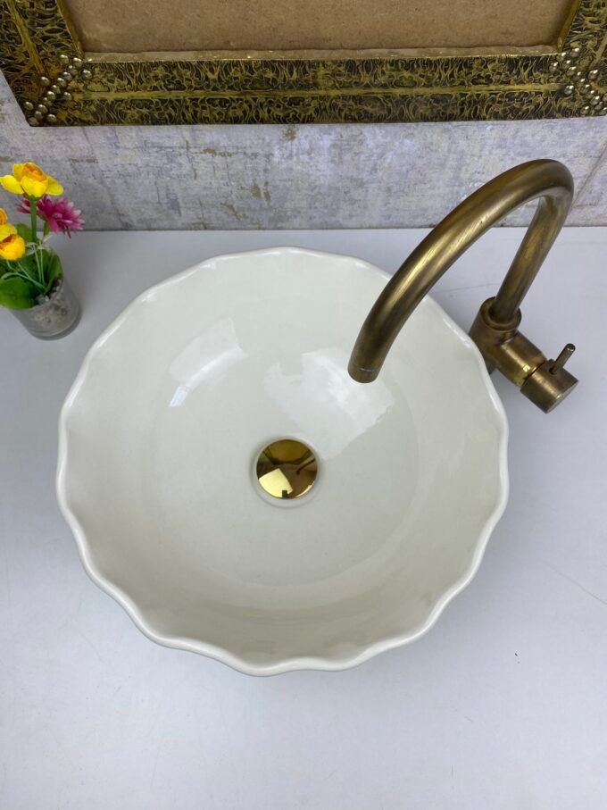 Handmade Modern-style Bathroom Ceramic Sink