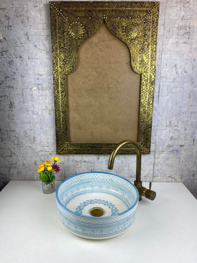 Blue Washbasin Bathroom Ceramic Sink, Blue sink
