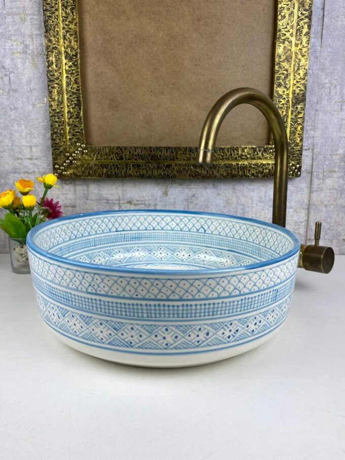 Blue Washbasin Bathroom Ceramic Sink, Blue sink