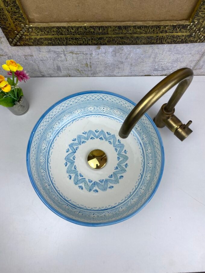 Blue Washbasin Bathroom Ceramic Sink, Blue sink