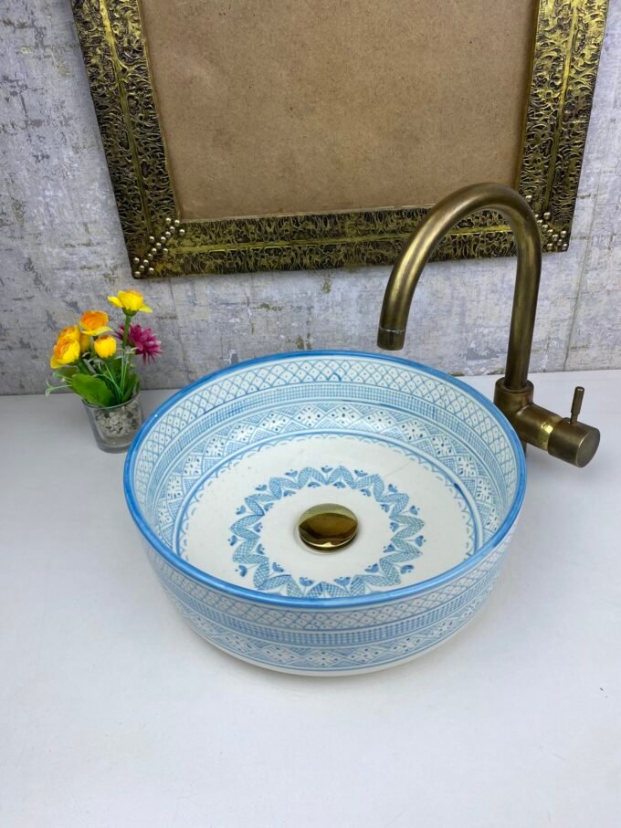 Blue Washbasin Bathroom Ceramic Sink, Blue sink