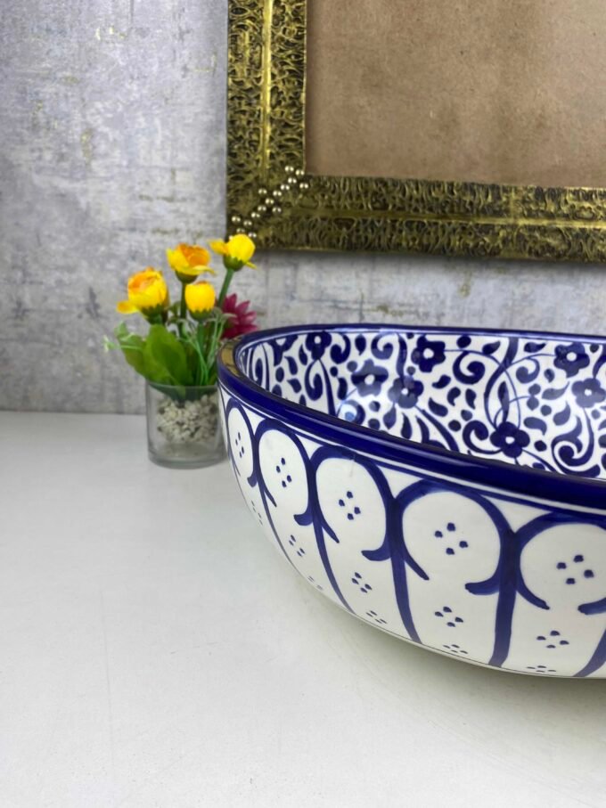 Moroccan Oval Sink – Vibrant Handcrafted Elegance