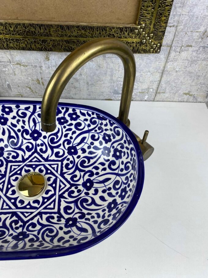 Moroccan Oval Sink – Vibrant Handcrafted Elegance