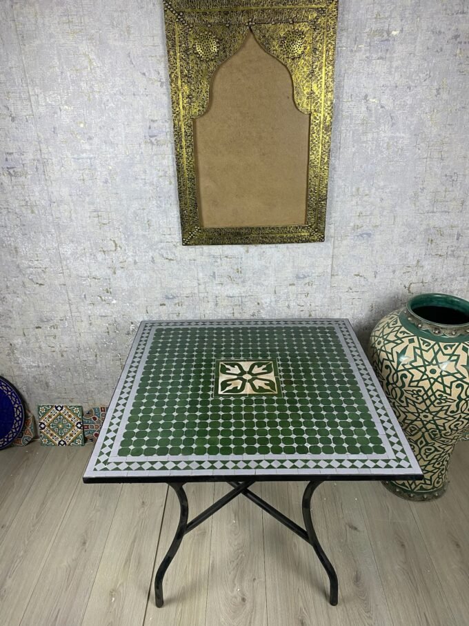Customizable Moroccan Mosaic Table – Handmade