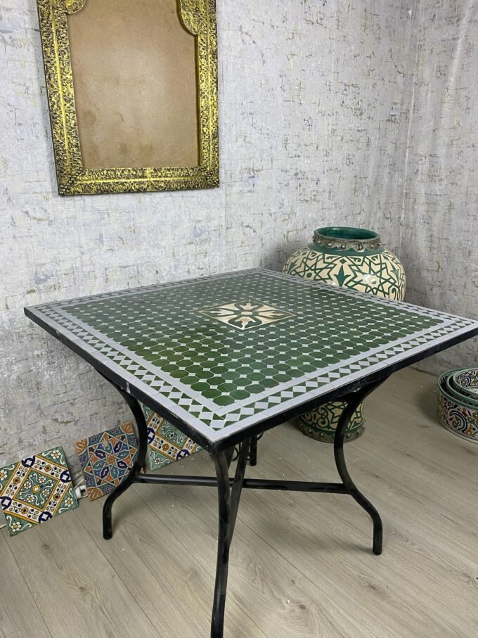 Customizable Moroccan Mosaic Table – Handmade