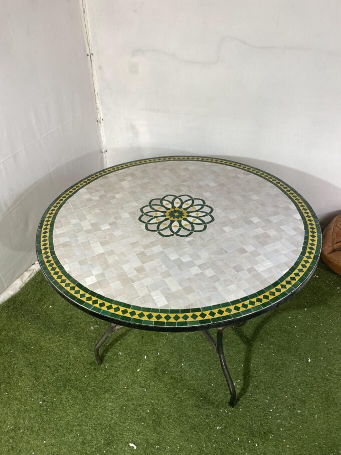 Special Handcrafted Round Moroccan Mosaic Table