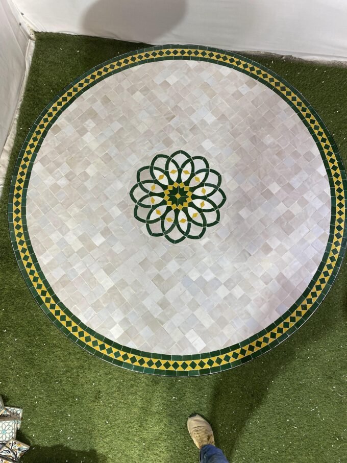 Special Handcrafted Round Moroccan Mosaic Table