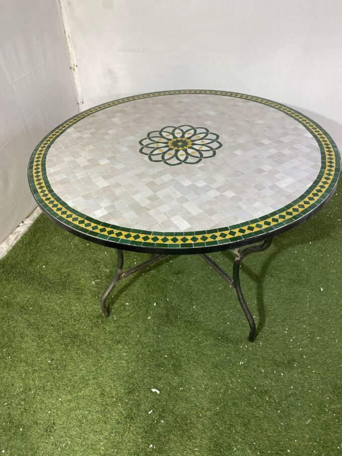 Special Handcrafted Round Moroccan Mosaic Table