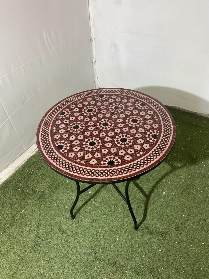Super Handmade Round Moroccan Mosaic Table