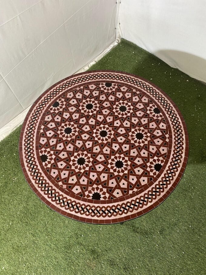 Super Handmade Round Moroccan Mosaic Table