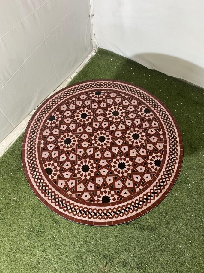 Super Handmade Round Moroccan Mosaic Table