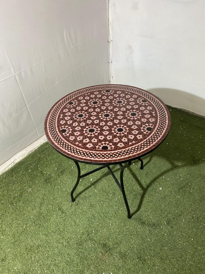 Super Handmade Round Moroccan Mosaic Table