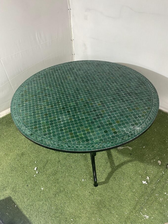 Emerald Green Handcrafted Artisan Mosaic Table
