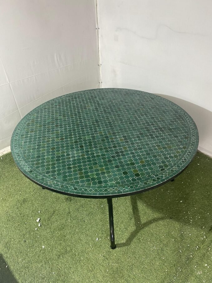 Emerald Green Handcrafted Artisan Mosaic Table