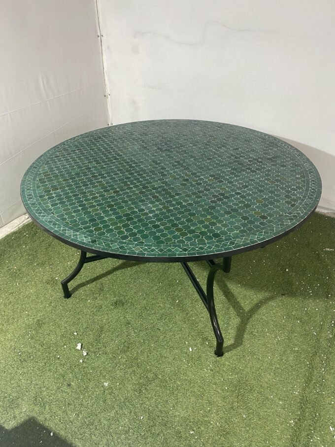 Emerald Green Handcrafted Artisan Mosaic Table
