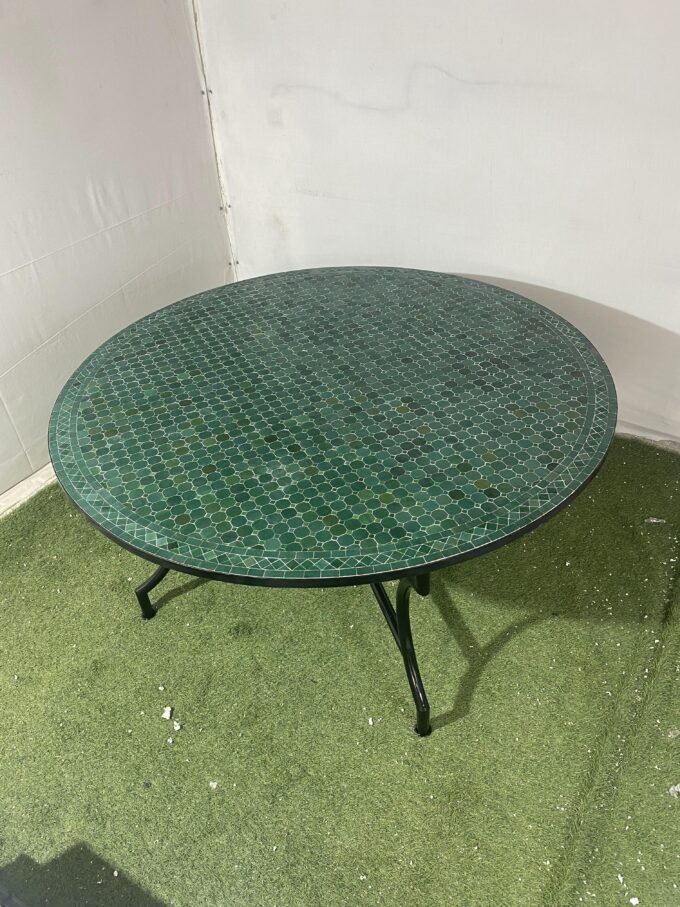 Emerald Green Handcrafted Artisan Mosaic Table