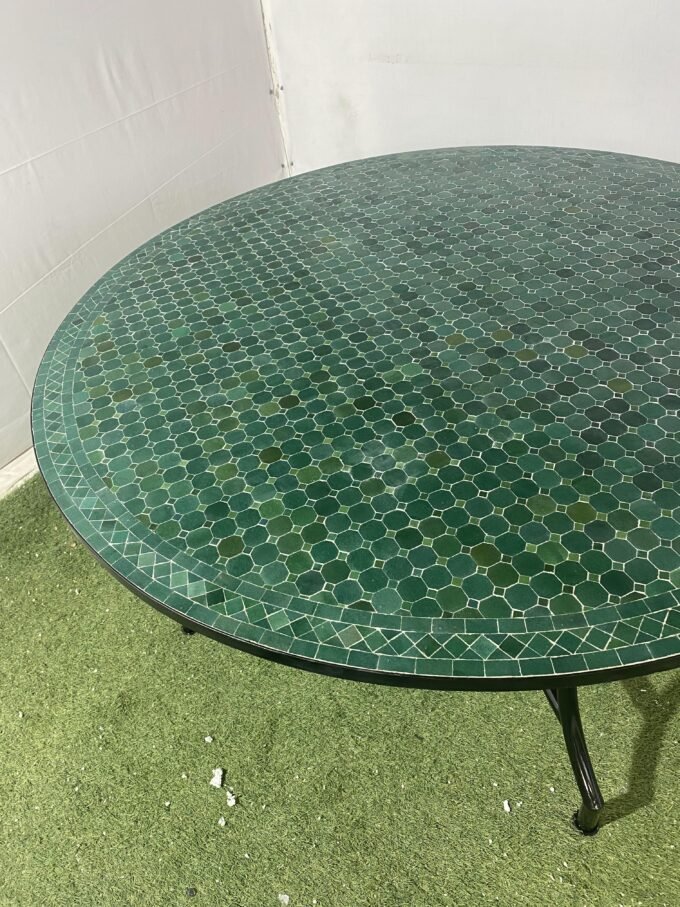 Emerald Green Handcrafted Artisan Mosaic Table